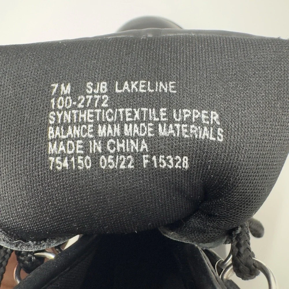 St. Johns Bay Womens Blak Hiking Boots Size 7M‎ Flaux Lether Memory Foam Winter - Picture 8 of 11